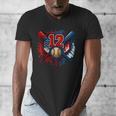 Baseball 12 Year Old Splash Drip 12th Birthday Boy Number 12 Men's V-Neck T-Shirt Baseball 12 Year Old Splash Drip 12th Birthday Boy Number 12 Men's V-Neck T-Shirt