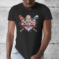 Baseball 2026 Ice Cream Drip Bats For Boys Birthday Graphic Men's V-Neck T-Shirt Baseball 2026 Ice Cream Drip Bats For Boys Birthday Graphic Men's V-Neck T-Shirt