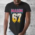 Baseball 6 7 Ice Cream Drip Number 67 Six Seven Meme Men's V-Neck T-Shirt Baseball 6 7 Ice Cream Drip Number 67 Six Seven Meme Men's V-Neck T-Shirt