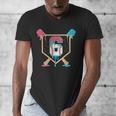 Baseball 6 Year Old Ice Cream Drip 6th Birthday Boys Player Men's V-Neck T-Shirt Baseball 6 Year Old Ice Cream Drip 6th Birthday Boys Player Men's V-Neck T-Shirt