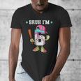 Baseball 6th Birthday Boy Ice Cream Drip Bruh I'm 6 Year Old Men's V-Neck T-Shirt