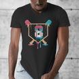 Baseball 8 Year Old Ice Cream Drip 8th Birthday Boys Player Men's V-Neck T-Shirt Baseball 8 Year Old Ice Cream Drip 8th Birthday Boys Player Men's V-Neck T-Shirt