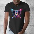 Baseball 8 Year Old Ice Cream Drip 8th Birthday Party Men's V-Neck T-Shirt Baseball 8 Year Old Ice Cream Drip 8th Birthday Party Men's V-Neck T-Shirt