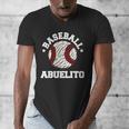 Baseball Abuelito Distressed Vintage Grandpa Game Day Men's V-Neck T-Shirt Baseball Abuelito Distressed Vintage Grandpa Game Day Men's V-Neck T-Shirt