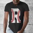 Baseball Alphabet Monogram Initial Letter R Men's V-Neck T-Shirt Baseball Alphabet Monogram Initial Letter R Men's V-Neck T-Shirt