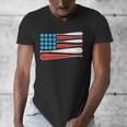 Baseball American Flag Patriotic USA Pride Men's V-Neck T-Shirt Baseball American Flag Patriotic USA Pride Men's V-Neck T-Shirt