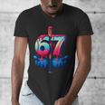 Baseball Bat Hands Drip 67 Six Seven Gen Alpha Slang Meme Men's V-Neck T-Shirt