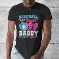 Baseball Or Bows Daddy Loves You Gender Reveal Family Men's V-Neck T-Shirt Baseball Or Bows Daddy Loves You Gender Reveal Family Men's V-Neck T-Shirt