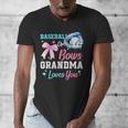 Baseball Or Bows Your Grandma Loves You Gender Reveal Men's V-Neck T-Shirt Baseball Or Bows Your Grandma Loves You Gender Reveal Men's V-Neck T-Shirt