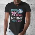 Baseball Or Bows Your Mommy Loves You Gender Reveal Matching Men's V-Neck T-Shirt