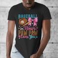 Baseball Or Bows Paw Paw Loves You Gender Reveal Baby Party Men's V-Neck T-Shirt Baseball Or Bows Paw Paw Loves You Gender Reveal Baby Party Men's V-Neck T-Shirt