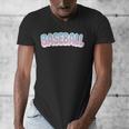 Baseball Bubble Letter Men's V-Neck T-Shirt Baseball Bubble Letter Men's V-Neck T-Shirt