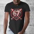 Baseball Candy Cane Drip 6 7 Six Seven Meme Christmas Boys Men's V-Neck T-Shirt Baseball Candy Cane Drip 6 7 Six Seven Meme Christmas Boys Men's V-Neck T-Shirt
