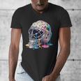 Baseball Catcher Mask Ice Cream Dripping Baseball Boys Men's V-Neck T-Shirt Baseball Catcher Mask Ice Cream Dripping Baseball Boys Men's V-Neck T-Shirt