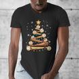 Baseball Christmas Tree Light Xmas Baseball Men's V-Neck T-Shirt Baseball Christmas Tree Light Xmas Baseball Men's V-Neck T-Shirt