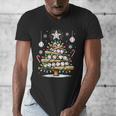 Baseball Christmas Tree Lights Men's V-Neck T-Shirt Baseball Christmas Tree Lights Men's V-Neck T-Shirt