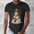 Baseball Christmas Tree Lights Santa Sport Player Lover Xmas Men's V-Neck T-Shirt Baseball Christmas Tree Lights Santa Sport Player Lover Xmas Men's V-Neck T-Shirt