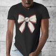 Baseball Coquette Bow Cute Baseball Game Men's V-Neck T-Shirt Baseball Coquette Bow Cute Baseball Game Men's V-Neck T-Shirt
