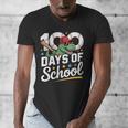 Baseball Dinosaur 100 Days Of School Kids Theme Men's V-Neck T-Shirt