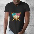 Baseball Drip For Boys Ice Cream Dripping Baseball Sport Men's V-Neck T-Shirt Baseball Drip For Boys Ice Cream Dripping Baseball Sport Men's V-Neck T-Shirt