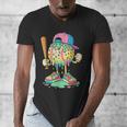 Baseball Drip For Boys Ice Cream Drip Baseball Sport Men's V-Neck T-Shirt Baseball Drip For Boys Ice Cream Drip Baseball Sport Men's V-Neck T-Shirt