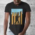 Baseball Drip Dripping Ice Cream Sport Player American Flag Men's V-Neck T-Shirt