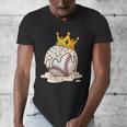 Baseball Drip Ice Cream Crown Melt Graphic Men's V-Neck T-Shirt Baseball Drip Ice Cream Crown Melt Graphic Men's V-Neck T-Shirt