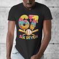 Baseball Drip Ice Cream Number 67 Player Lifestyle Men's V-Neck T-Shirt