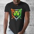 Baseball Drip Ice Cream St Patricks Day Shamrock Lucky Men's V-Neck T-Shirt
