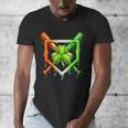 Baseball Drip Ice Cream St Patricks Day Shamrock Men's V-Neck T-Shirt Baseball Drip Ice Cream St Patricks Day Shamrock Men's V-Neck T-Shirt