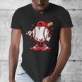 Baseball Drip Icecream Men Boy Valentine Men's V-Neck T-Shirt Baseball Drip Icecream Men Boy Valentine Men's V-Neck T-Shirt