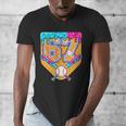 Baseball Drip Number 67 Ice Cream Home Plate Drip Men's V-Neck T-Shirt