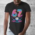 Baseball Drip Number 67 Player 67Th Birthday Baseball Meme Men's V-Neck T-Shirt Baseball Drip Number 67 Player 67Th Birthday Baseball Meme Men's V-Neck T-Shirt