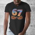 Baseball Drip Number 67 Player Six Seven Meme Men's V-Neck T-Shirt