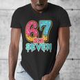 Baseball Drip Number 67 Player Trendy 6 7 Meme Men's V-Neck T-Shirt Baseball Drip Number 67 Player Trendy 6 7 Meme Men's V-Neck T-Shirt