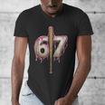 Baseball Drip Number 67 Sports Player Six Seven Meme Fan Men's V-Neck T-Shirt Baseball Drip Number 67 Sports Player Six Seven Meme Fan Men's V-Neck T-Shirt