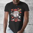 Baseball Drip Valentine Boys Women Men Hearts Sport Love Men's V-Neck T-Shirt Baseball Drip Valentine Boys Women Men Hearts Sport Love Men's V-Neck T-Shirt