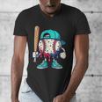 Baseball Drippy Style Apparel For Boys Youth Drip Baseball Men's V-Neck T-Shirt Baseball Drippy Style Apparel For Boys Youth Drip Baseball Men's V-Neck T-Shirt