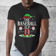 The Baseball Elf Christmas Sport Lovers Xmas Elf Men's V-Neck T-Shirt