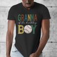Baseball Granna Of The Birthday Boy Family Matching Men's V-Neck T-Shirt