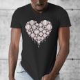 Baseball Heart Drip Valentine's Day Baseball Lover Boys Men Men's V-Neck T-Shirt Baseball Heart Drip Valentine's Day Baseball Lover Boys Men Men's V-Neck T-Shirt