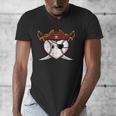Baseball Heart Pirate Hat Crossed Swords Men Boys Kids Youth Men's V-Neck T-Shirt Baseball Heart Pirate Hat Crossed Swords Men Boys Kids Youth Men's V-Neck T-Shirt