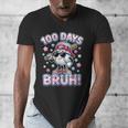 Baseball Ice Cram Drip 100 Days Of School 100th Boys Youth Men's V-Neck T-Shirt Baseball Ice Cram Drip 100 Days Of School 100th Boys Youth Men's V-Neck T-Shirt