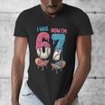 Baseball Ice Cream I Was 6 Now I'm 7 67 Birthday Boy Men's V-Neck T-Shirt Baseball Ice Cream I Was 6 Now I'm 7 67 Birthday Boy Men's V-Neck T-Shirt