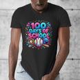 Baseball Ice Cream Drip 100 Days Of School Student Teacher Men's V-Neck T-Shirt