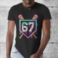 Baseball Ice Cream Drip 67 Player Dabbing Six Seven Boys Men's V-Neck T-Shirt Baseball Ice Cream Drip 67 Player Dabbing Six Seven Boys Men's V-Neck T-Shirt
