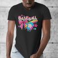 Baseball Ice Cream Drip Coquette Women Girls Mom Mama Men's V-Neck T-Shirt Baseball Ice Cream Drip Coquette Women Girls Mom Mama Men's V-Neck T-Shirt