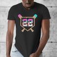 Baseball Ice Cream Drip Number 22 Player 22nd Birthday Men's V-Neck T-Shirt Baseball Ice Cream Drip Number 22 Player 22nd Birthday Men's V-Neck T-Shirt