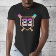 Baseball Ice Cream Drip Number 23 Player 23rd Birthday Men's V-Neck T-Shirt Baseball Ice Cream Drip Number 23 Player 23rd Birthday Men's V-Neck T-Shirt