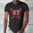 Baseball Ice Cream Drip Number 67 Meme Valentine Couple Love Men's V-Neck T-Shirt